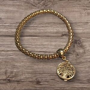 TREE OF LIFE charm bracelet w/ Austrian Crystals